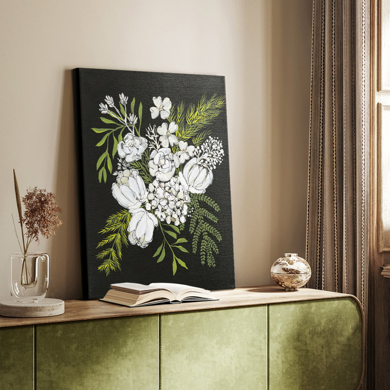 Alabaster Bouquet II -Custom Wrapped Gallery Cavas