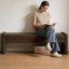 Banc d'appoint surdimensionné moderne en tissu Teddy, banc de repose-pieds de fenêtre polyvalent pour la maison-129767782