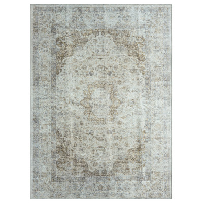 Kensington Washable Gold Area Rug