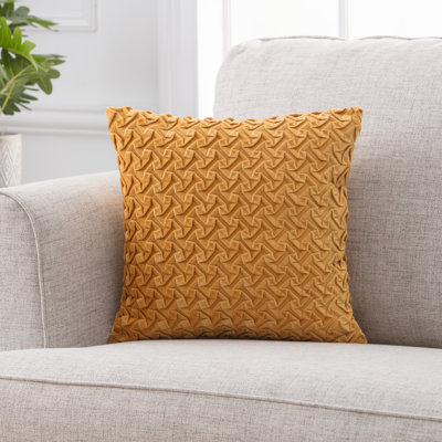 Housse de coussin décoratif en velours texturé Chanasya Origami