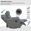 Fauteuil inclinable manuel pivotant et berçant de 31,9 po de largeur-1522483123