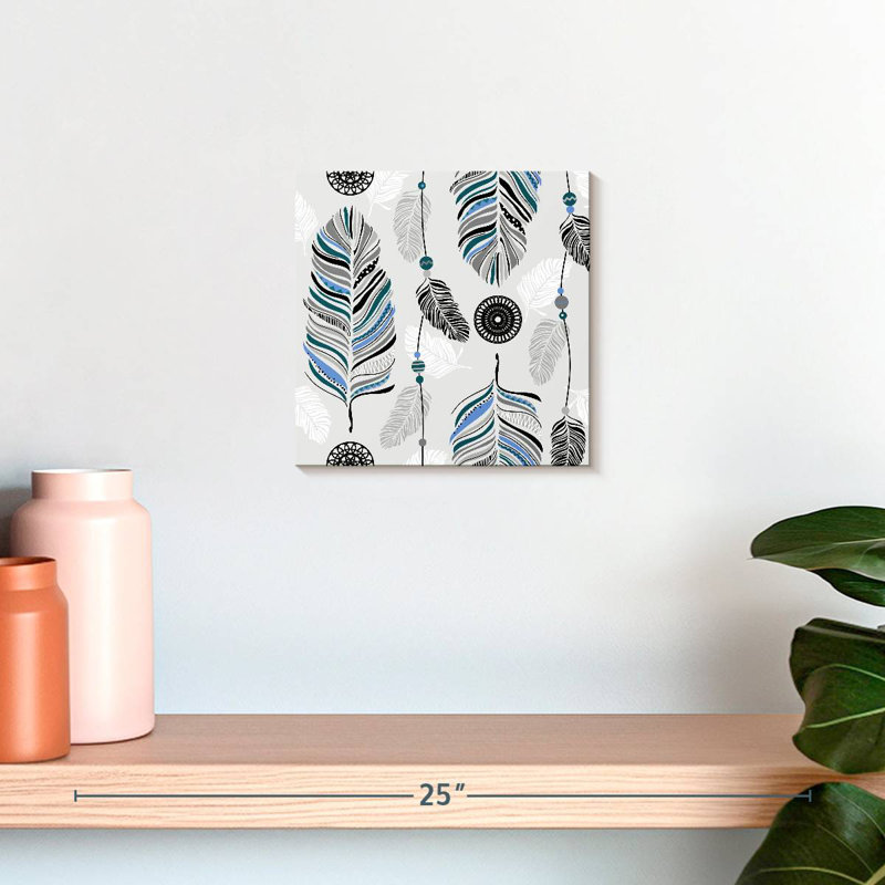 Kerner Feathers Pattern, 10" H x 10" W