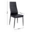 45cm H Velvet Upholstered Upholstered Back Side Chair in Black