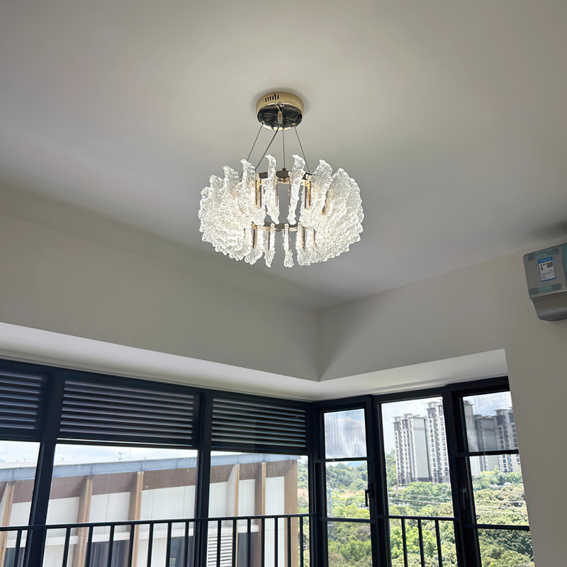 23.6 Inch Led Ring-shaped Crystal Chandelier
