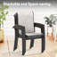 Ensemble de 2 chaises de jardin pour l'extérieur, jardin, bord de piscine, structure de couleur noire