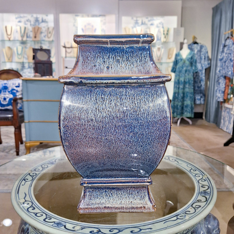 Porcelain Vase Run Glaze