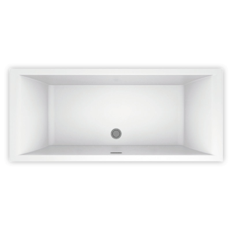 Nokori 71'' L Freestanding Soaking Bathtub, Back