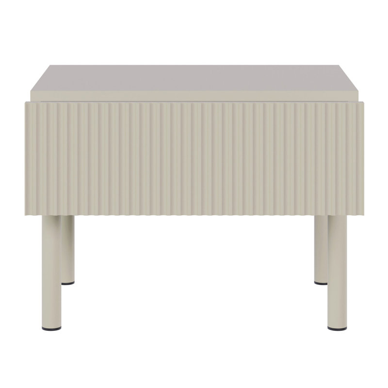 50 cm W Bedside Table, Beige