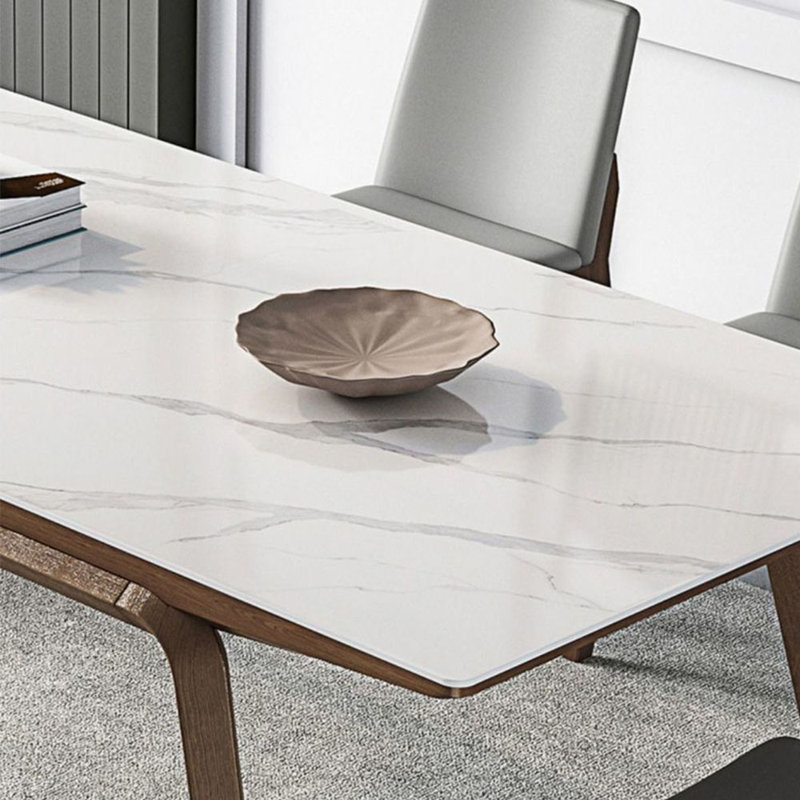 Mitsi Solid Wood Base Dining Table, 29.52"H x 70.86"L x 35.43"W