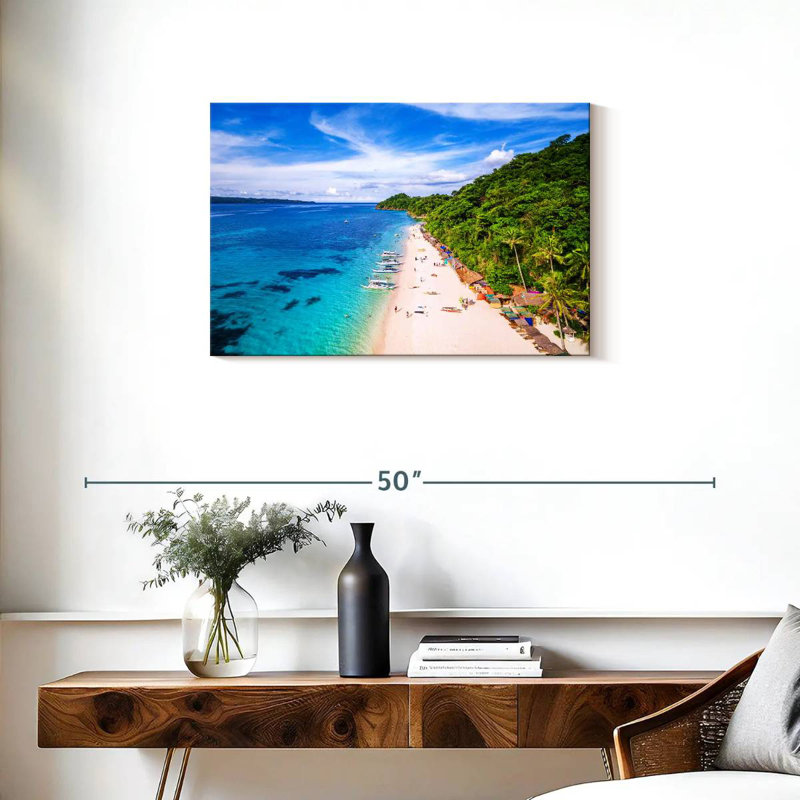 Plage de l'île Boracay, H 20 po x l 30 po