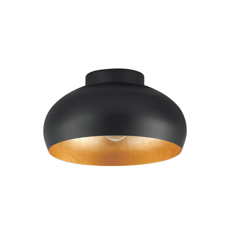 Jesseka Flush Mount, Black/Gold