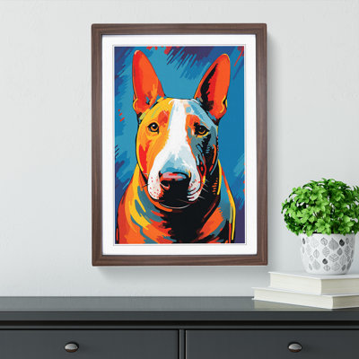 XYZ-FRM-V1223-656 English Bull Terrier Pop No.2 1 Piece Single Picture Frame Wall Art