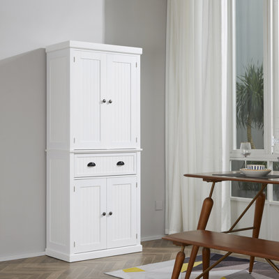 Armoire de cuisine 72 po, armoire de rangement avec portes et tablettes