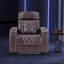 Fauteuil inclinable électrique double en similicuir de 37,4 po de largeur avec appui-tête réglable et éclairage d'ambiance (ensemble de 2)-991457809