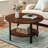 Lucylla Single Round Coffee Table with 2-Tier Storage-815613820