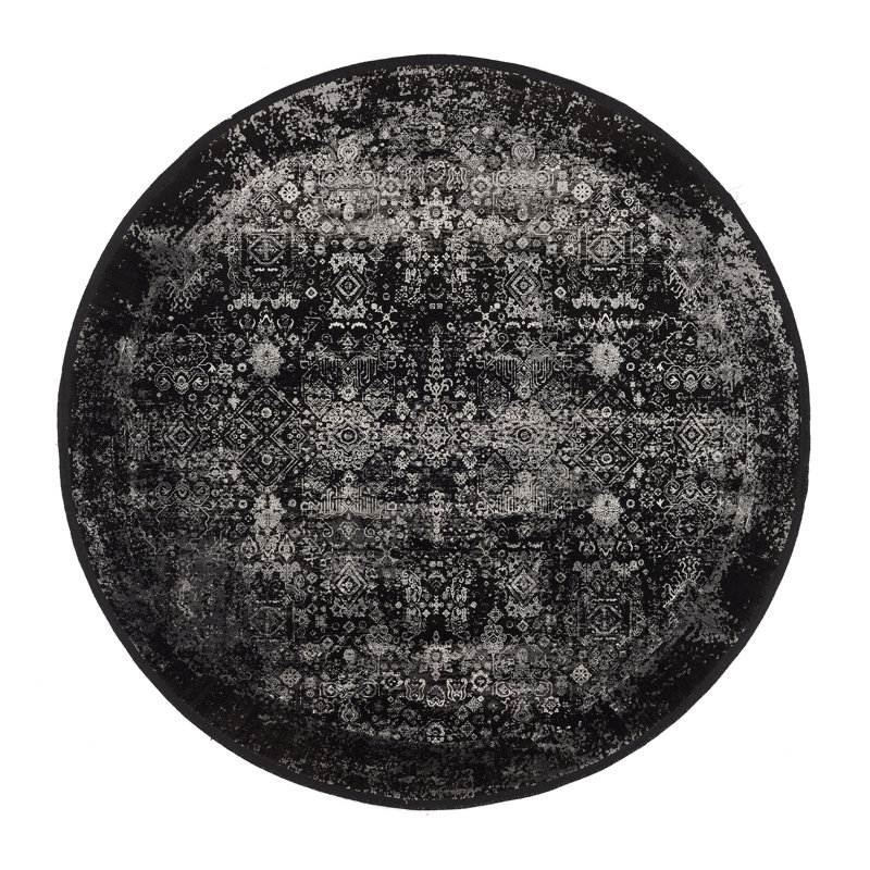 Django Abstract Hand Woven Area Rug, Round 240cm