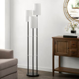 Jaraya 62.5'' Black Tray Table Floor Lamp