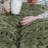 Donna Sharp Olive Chenille Knit Woven Throw-1541640234