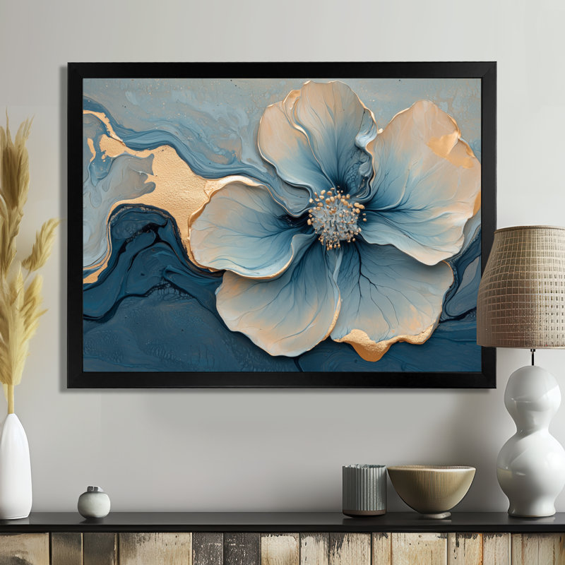 Irmtraut - Abstract Wall Art, Black, Framed Print without Mat, 12" H x 20" W