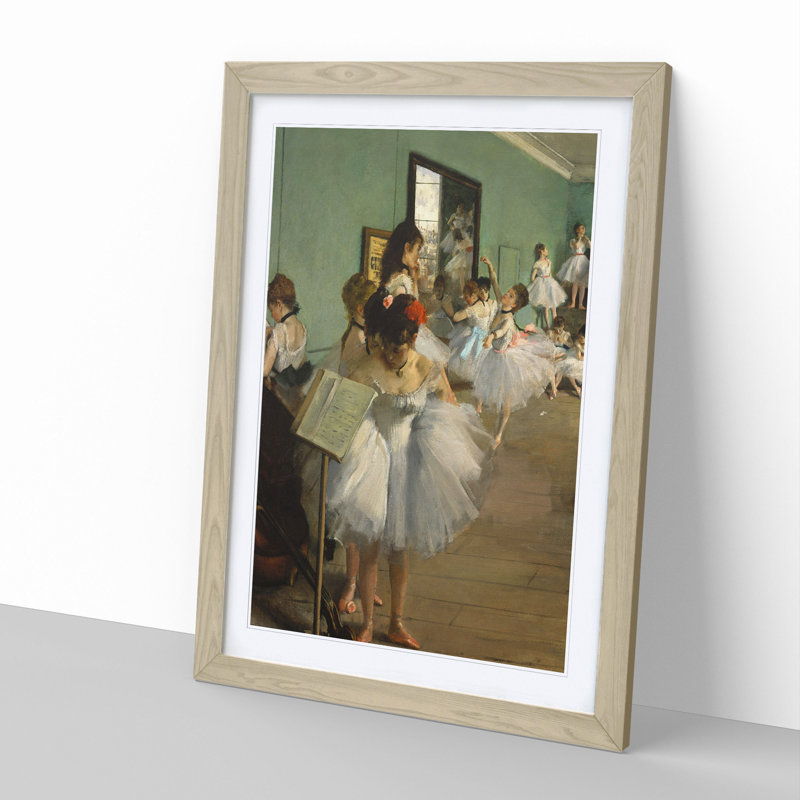 The Ballet Class Vol.2 by Edgar Degas - Picture Frame Painting, 36cm H x 27cm W x 2cm D, Oak