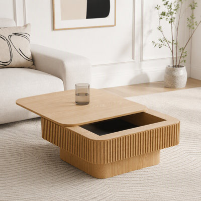 Table basse carrée avec rangement secret