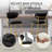 Bar Height Bar Stools Set Of 2, Velvet Ergonomic Modern Counter Stool With Back, Comfy Bar Chairs With Powder Sprayed Golden Metal Legs-449020731-449020729