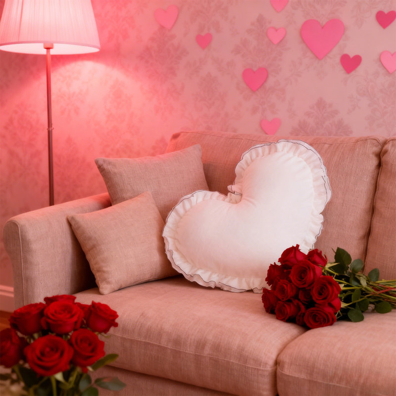 Housse de coussin Valentines Heart