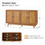 Chartier Mid-Century Modern 57'' W Sideboard with Adjustable Shelves and Solid Wood Legs-195457048