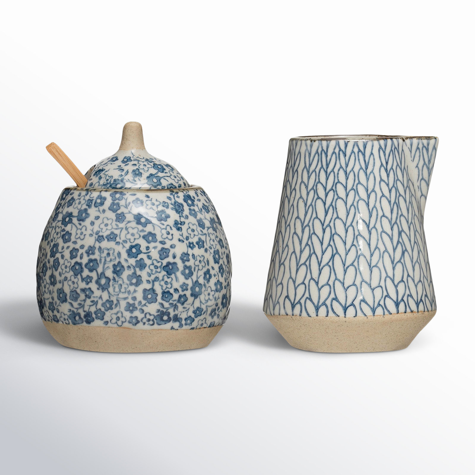 Nuvo Stoneware Sugar And Creamer Set