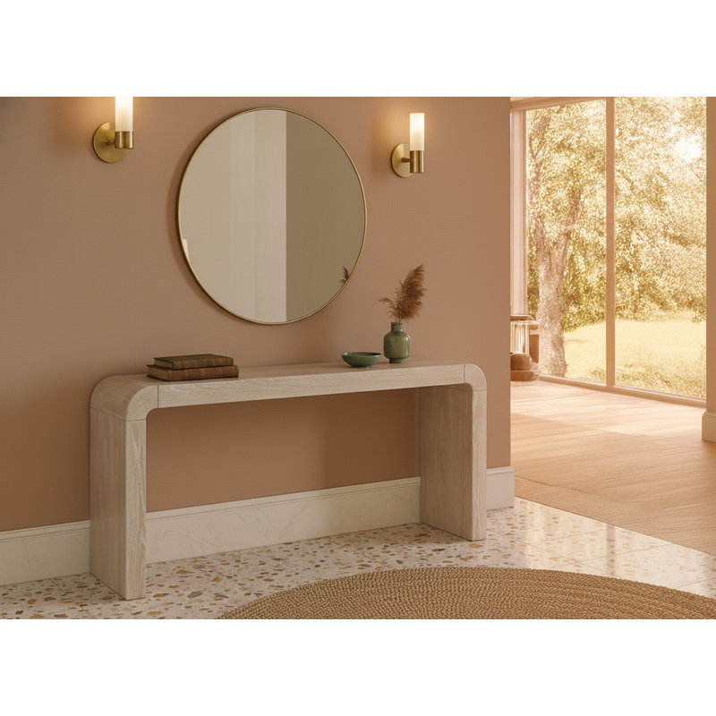 Toulon Oak Veneer Console Table, Natural