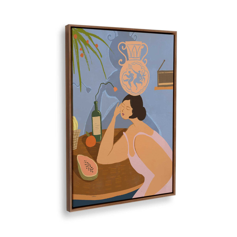 «Be Still» par Garima Dhawan, reproduction d'art, Brun, Cadre flottant, H 16 po x l 12 po