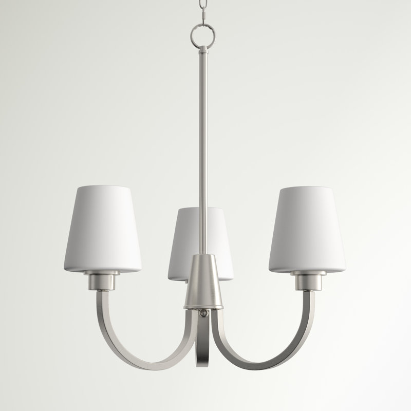 Bottorff 3 - Light Dimmable Classic / Traditional Chandelier, Satin Nickel