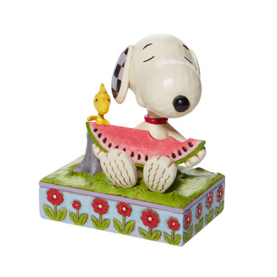 Figurine Peanuts par Jim Shore Snoopy & Woodstock partageant la pastèque H 4,6 po