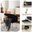 Tabouret de coiffeuse en fausse fourrure avec rangement, tabouret de coiffeuse pour le maquillage, repose-pieds avec 4 pieds en métal, tabouret de maquillage, petit fauteuil de banc de coiffeuse