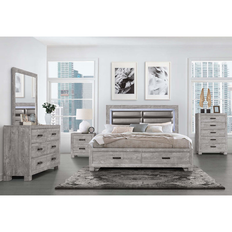 Rustic Nightstand With Intricate Detailing