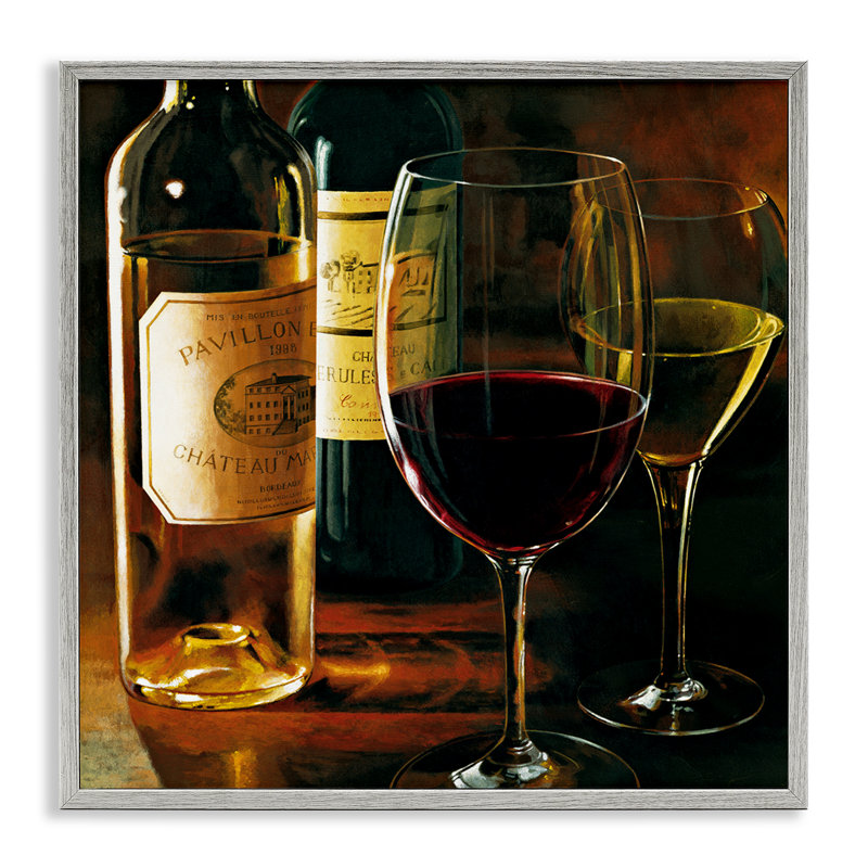 «Dimly Lit Wine Still Life», estampe numérique encadrée, design par Stefano Ferreri, Estampe numérique Farmhouse