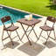 Ensemble de 2 tables pliantes, table carrée pliable portable sans assemblage, table de patio de camping en plein air pour l'intérieur, table de pique-nique pour la cour, espace de camping