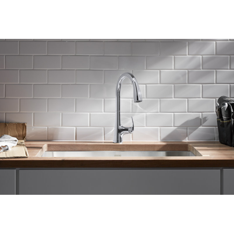 Medley Pull-Down Single-Handle Kitchen Sink Faucet with Two-Function Sprayhead, Matte Black