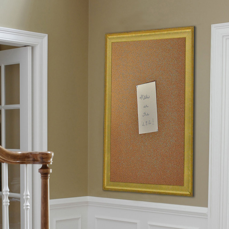 Linlin Wall Cork Bulletin Board, 1' 10" H x 1' 4" W
