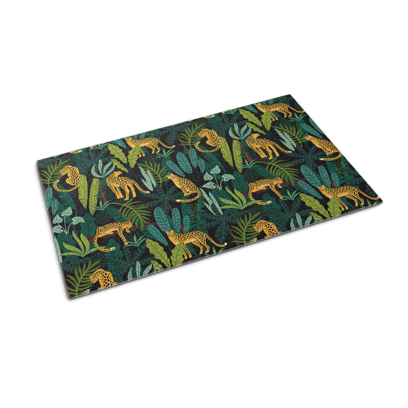Non-Slip Floral Outdoor Doormat
