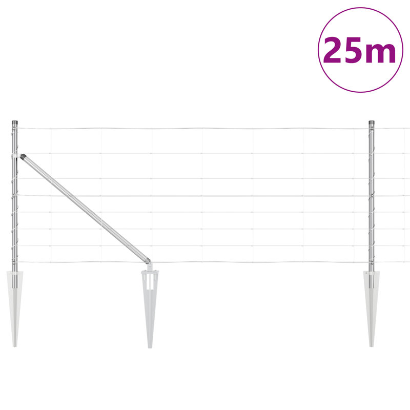 Field Fence Galvanised Steel, 80cm H x 2500cm W