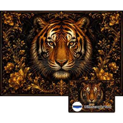 Papier peint adhésif auto-adhésif moderne pour la chambre à coucher Peel and Stick L 100 po x l 144 po avec motif floral doré