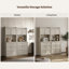 Armoires de rangement pour garde-manger 70,8 po avec tiroir et tablettes réglables-858903352