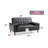 Elegant Black Loveseat With Versatile Bed Feature