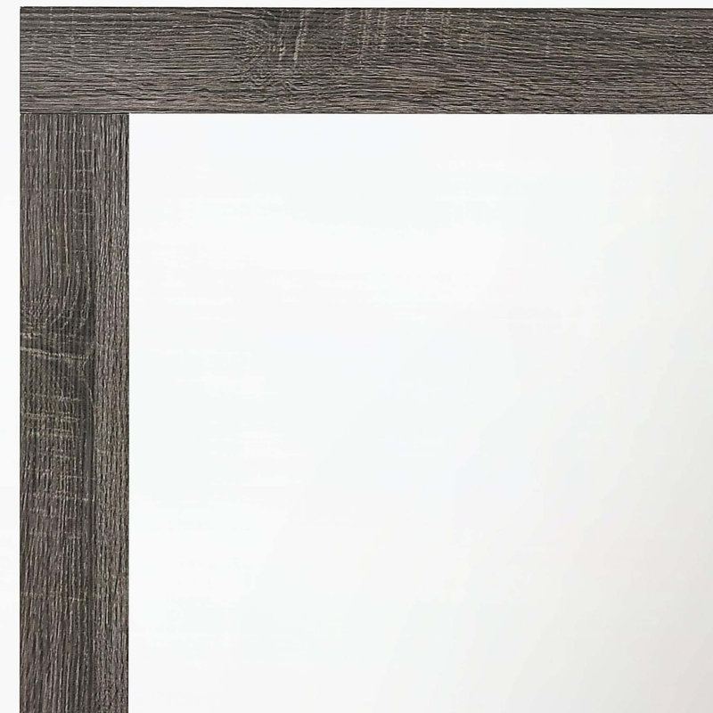 Mari Light Gray Finish Mirror, 35" x 35", Light Gray, Square