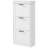 Shoe Cabinet For Entryway, Narrow Shoe Rack Storage Organizer With 3 Flip Drawers And Adjustable Shelves For 15 Pairs Of Shoes, White