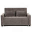 Lit tapissier de 61,4 po, canapé-lit escamotable, deux coussins, port de charge USB double et dossier réglable-287452244