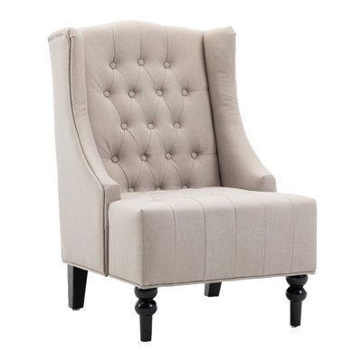 Fauteuil à oreilles capitonné moderne Modern Living