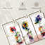 Rustic Colorful Flowers - 3 pièces, reproduction sur toile tendue-92828299