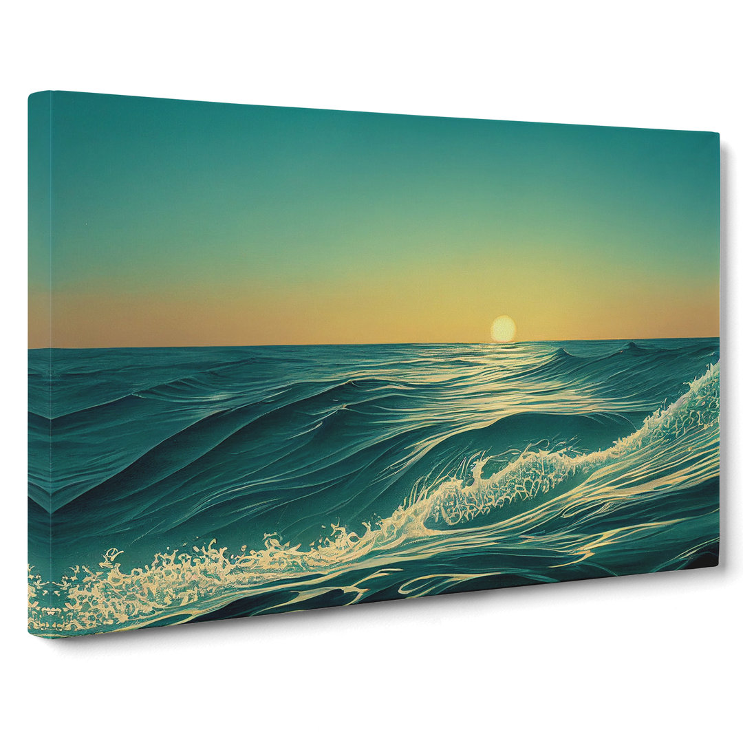 XXX-H1022-WF-6439X Ocean At Sunrise - Wrapped Canvas Print